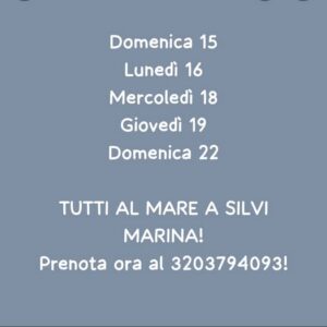 Navetta per il Mare!!!!!